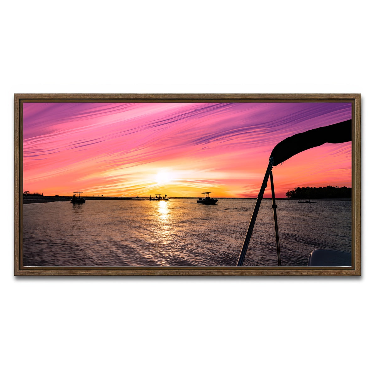 AUTO-MOCKUP WHITE | Magenta Majestic | 1 Piece | Walnut Framed Canvas | group=2x1