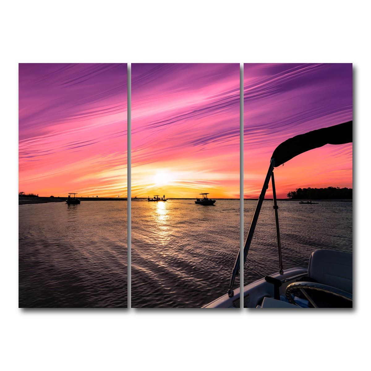 AUTO-MOCKUP WHITE | Magenta Majestic | 3 Piece | Gallery Wrap Canvas | group=8x18