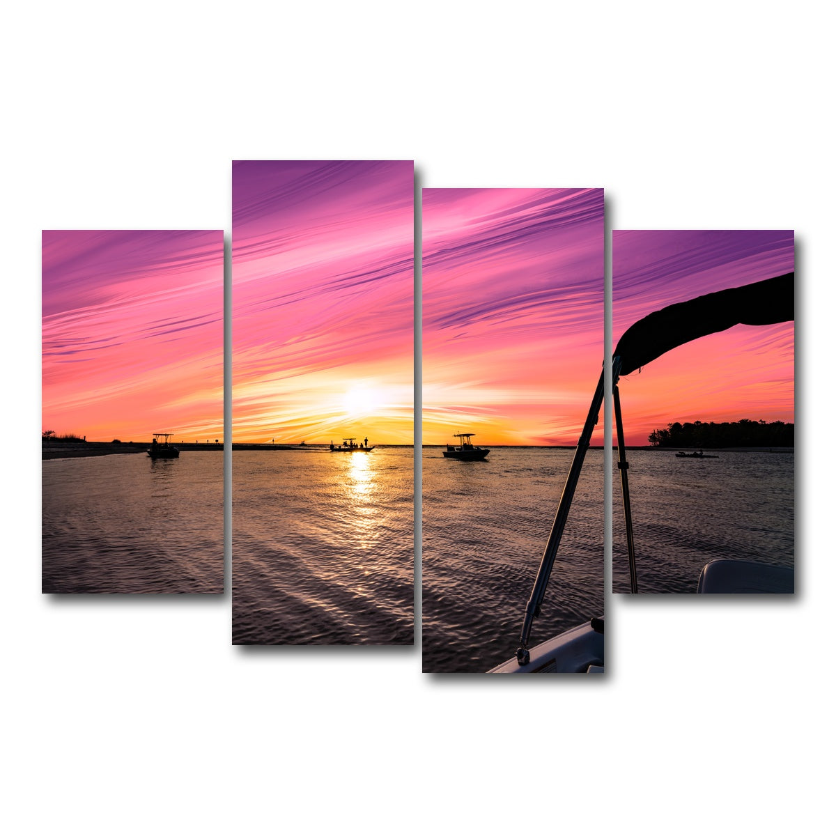 AUTO-MOCKUP WHITE | Magenta Majestic | 4 Piece | Gallery Wrap Canvas | group=4_short