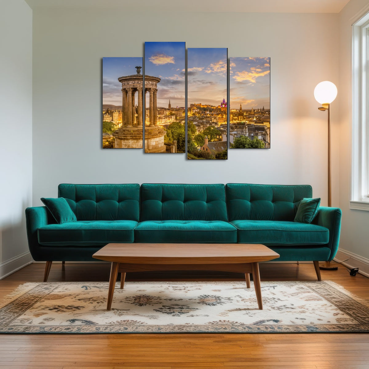 AUTO-MOCKUP ROOM | Magical sunset over Edinburgh