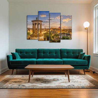 AUTO-MOCKUP ROOM | Magical sunset over Edinburgh