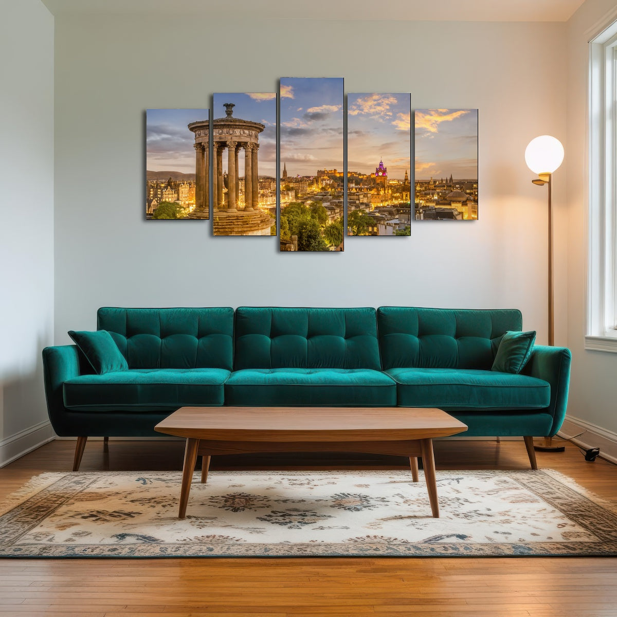 AUTO-MOCKUP ROOM | Magical sunset over Edinburgh