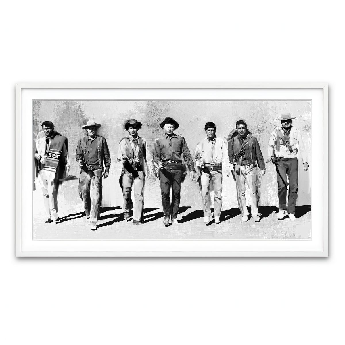 Framed Print 2x1 White