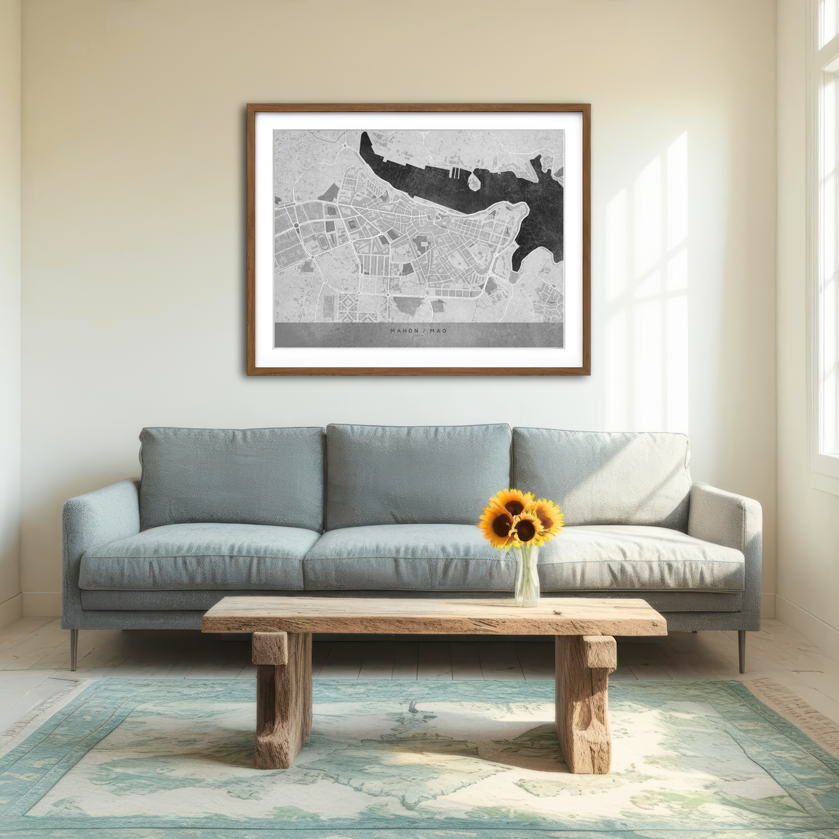 AUTO-MOCKUP ROOM | Mahon Map 2 Wall Art