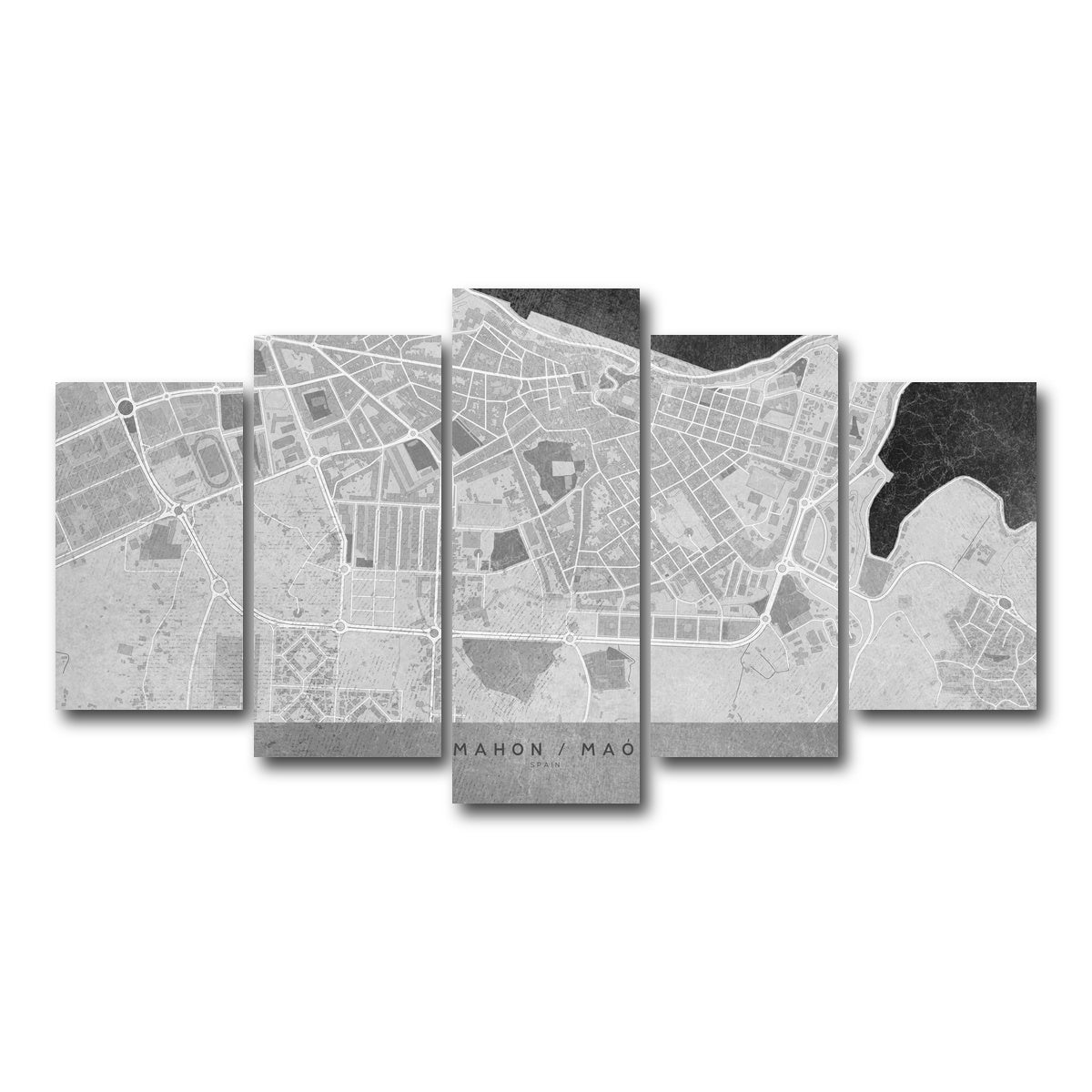 AUTO-MOCKUP WHITE | Mahon Map 2 | 5 Piece | Gallery Wrap Canvas | group=5_normal