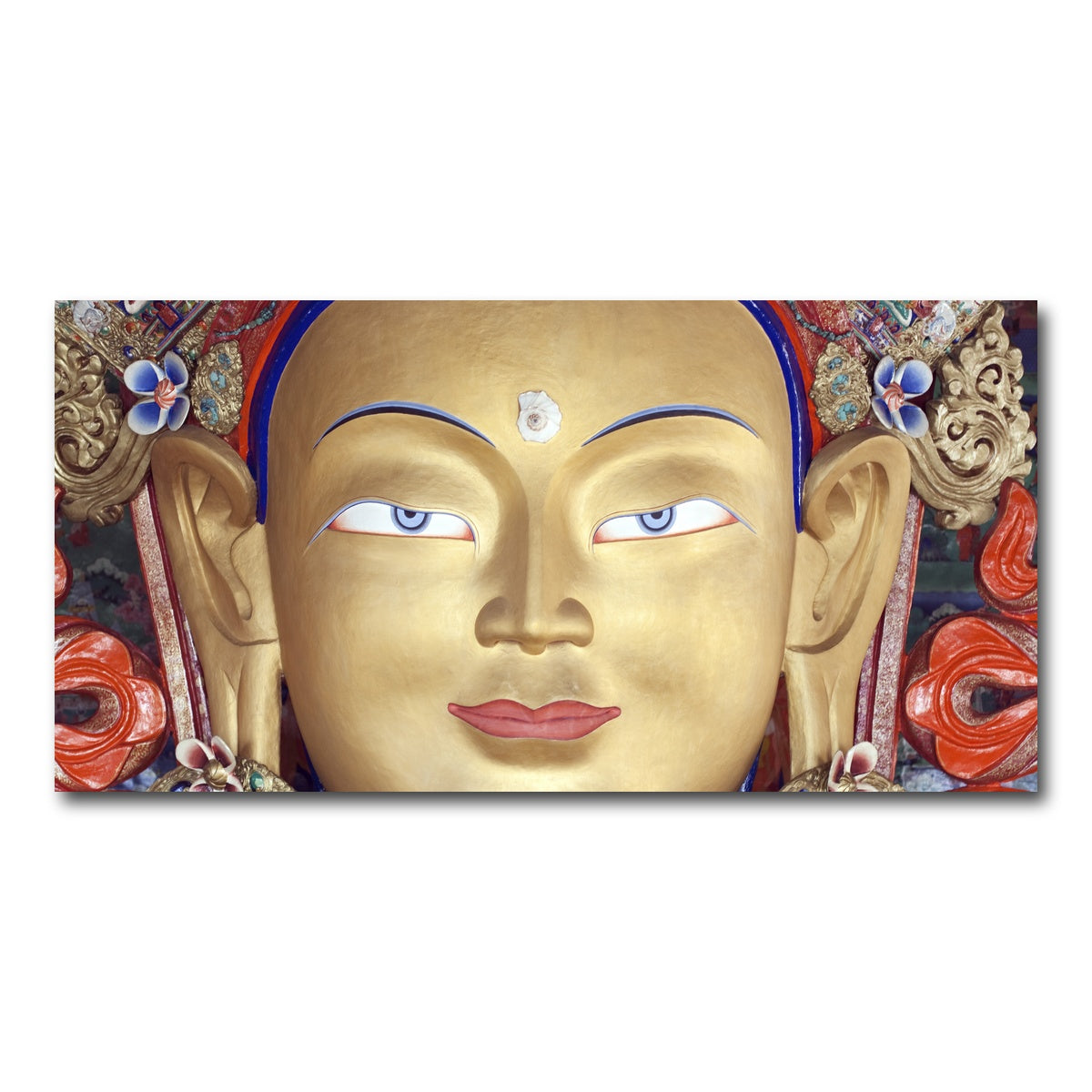AUTO-MOCKUP WHITE | Maitreya Buddha statue | 1 Piece | Gallery Wrap Canvas | group=2x1