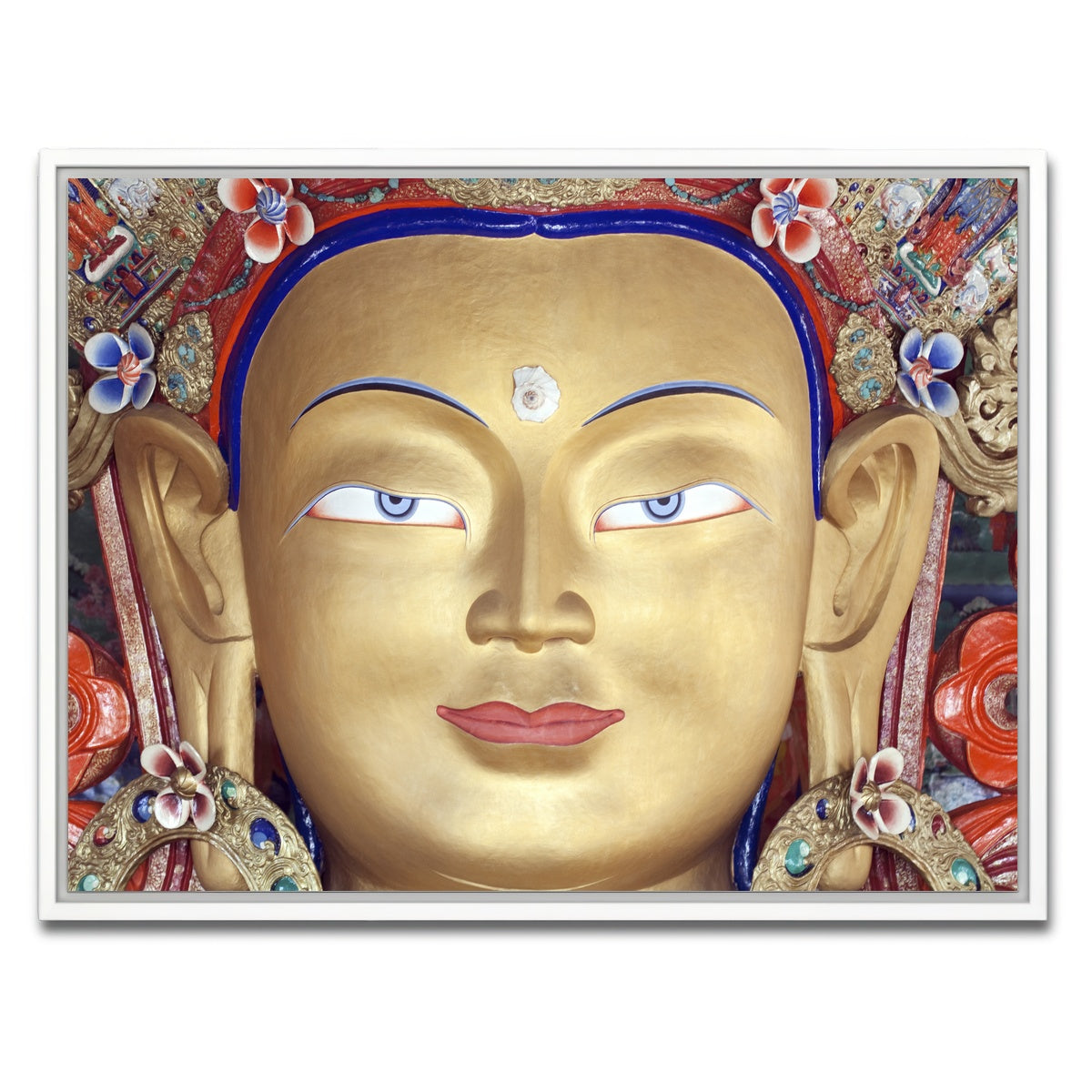 AUTO-MOCKUP WHITE | Maitreya Buddha statue | 1 Piece | White Framed Canvas | group=4x3