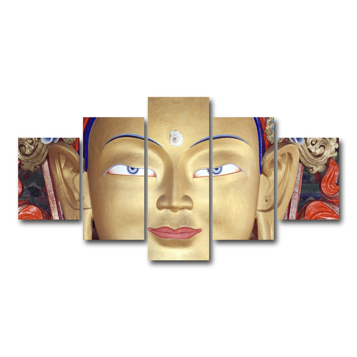 AUTO-MOCKUP WHITE | Maitreya Buddha statue | 5 Piece | Gallery Wrap Canvas | group=5_short