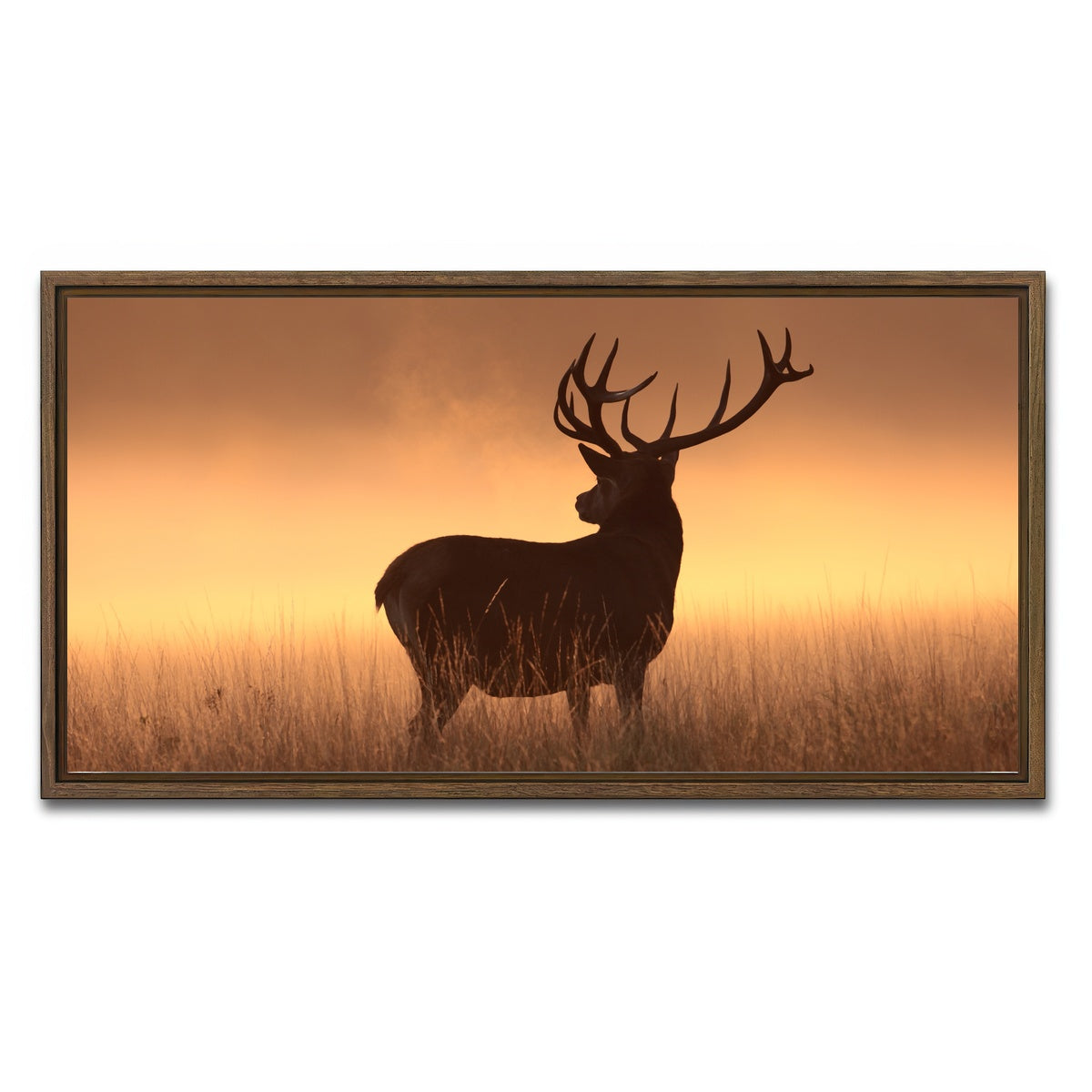 AUTO-MOCKUP WHITE | Majestic Deer | 1 Piece | Walnut Framed Canvas | group=2x1