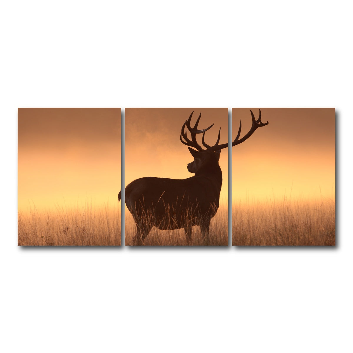 AUTO-MOCKUP WHITE | Majestic Deer | 3 Piece | Gallery Wrap Canvas | group=18x24