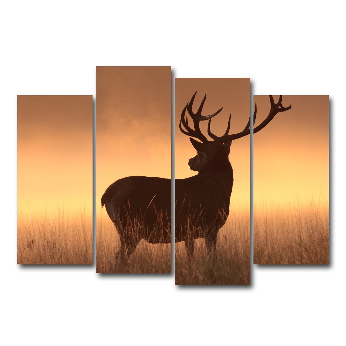 AUTO-MOCKUP WHITE | Majestic Deer | 4 Piece | Gallery Wrap Canvas | group=4_normal
