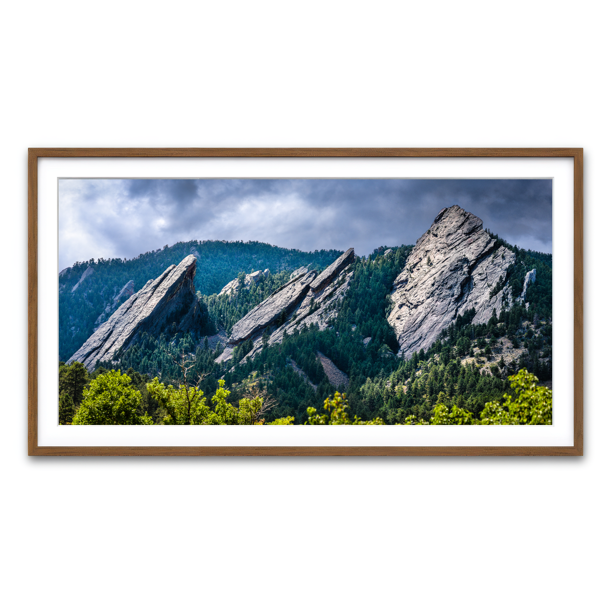 Framed Print 2x1 Walnut