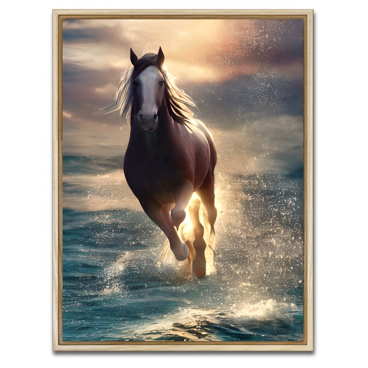 AUTO-MOCKUP WHITE | Majestic Horse | 1 Piece | Natural Framed Canvas | group=3x4