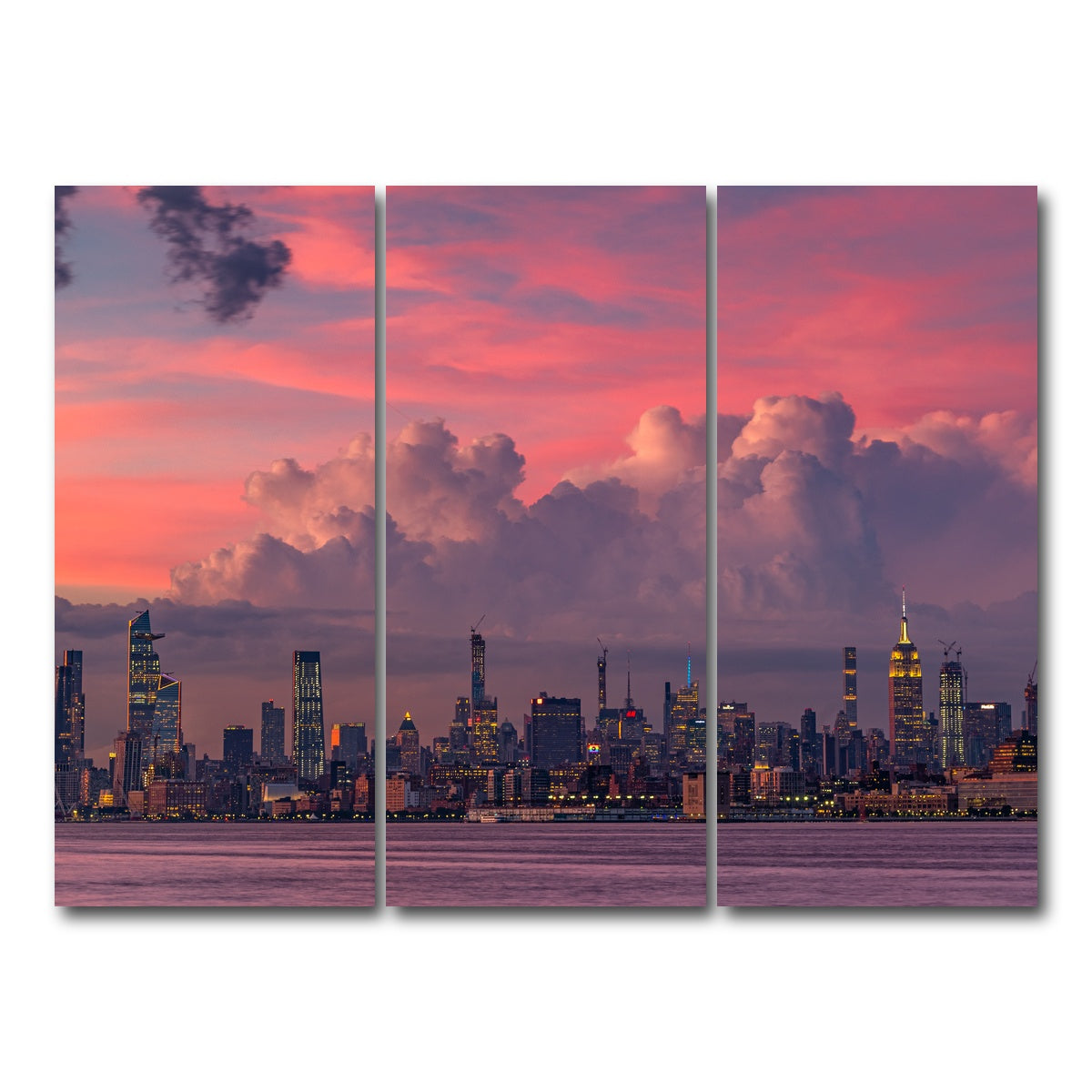 AUTO-MOCKUP WHITE | Majestic New York | 3 Piece | Gallery Wrap Canvas | group=8x18
