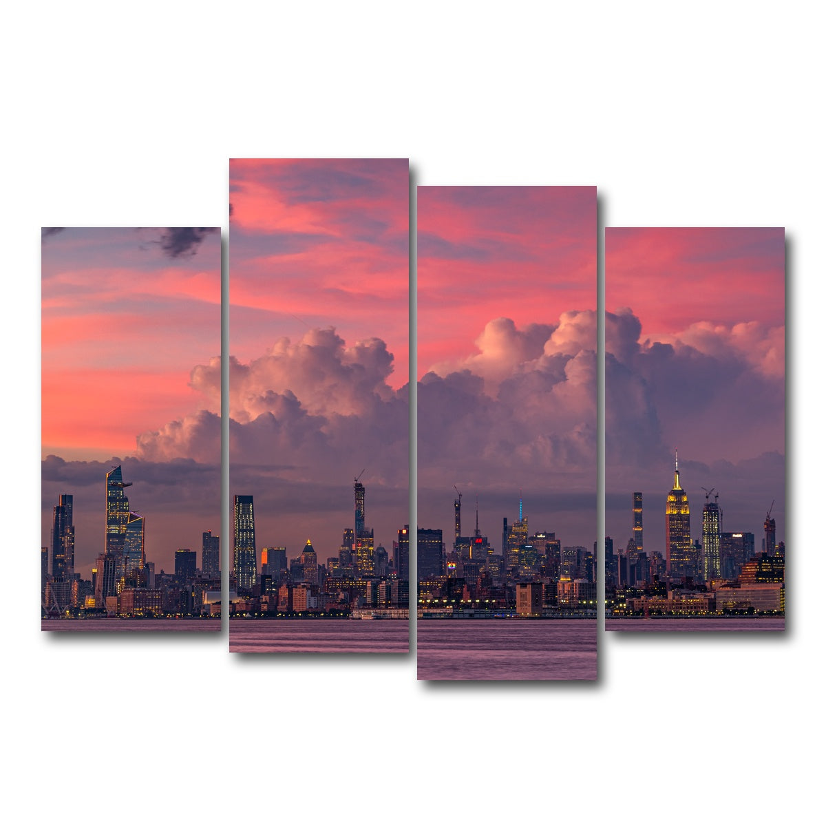 AUTO-MOCKUP WHITE | Majestic New York | 4 Piece | Gallery Wrap Canvas | group=4_normal