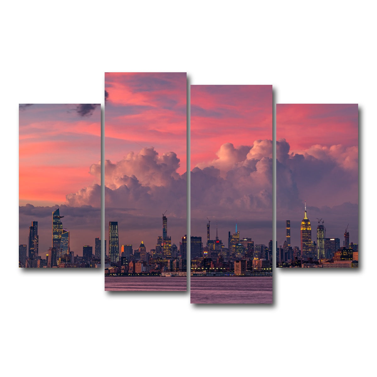 AUTO-MOCKUP WHITE | Majestic New York | 4 Piece | Gallery Wrap Canvas | group=4_short