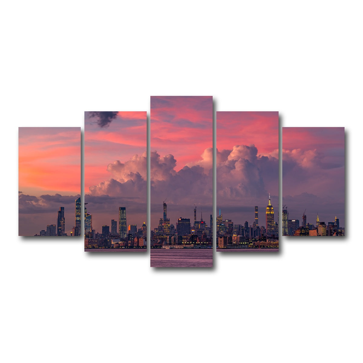 AUTO-MOCKUP WHITE | Majestic New York | 5 Piece | Gallery Wrap Canvas | group=5_normal
