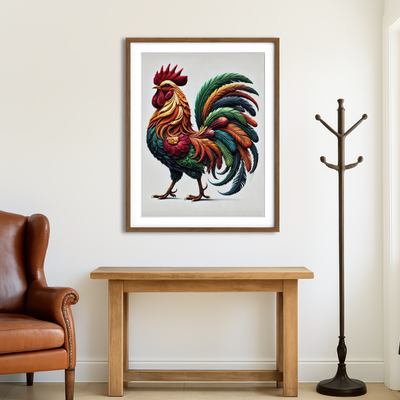 AUTO-MOCKUP ROOM | Majestic Rooster Wall Art