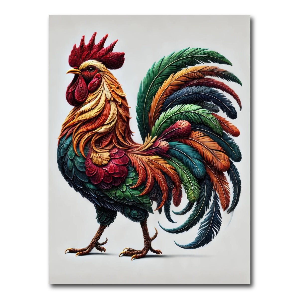 AUTO-MOCKUP WHITE | Majestic Rooster | 1 Piece | Gallery Wrap Canvas | group=3x4