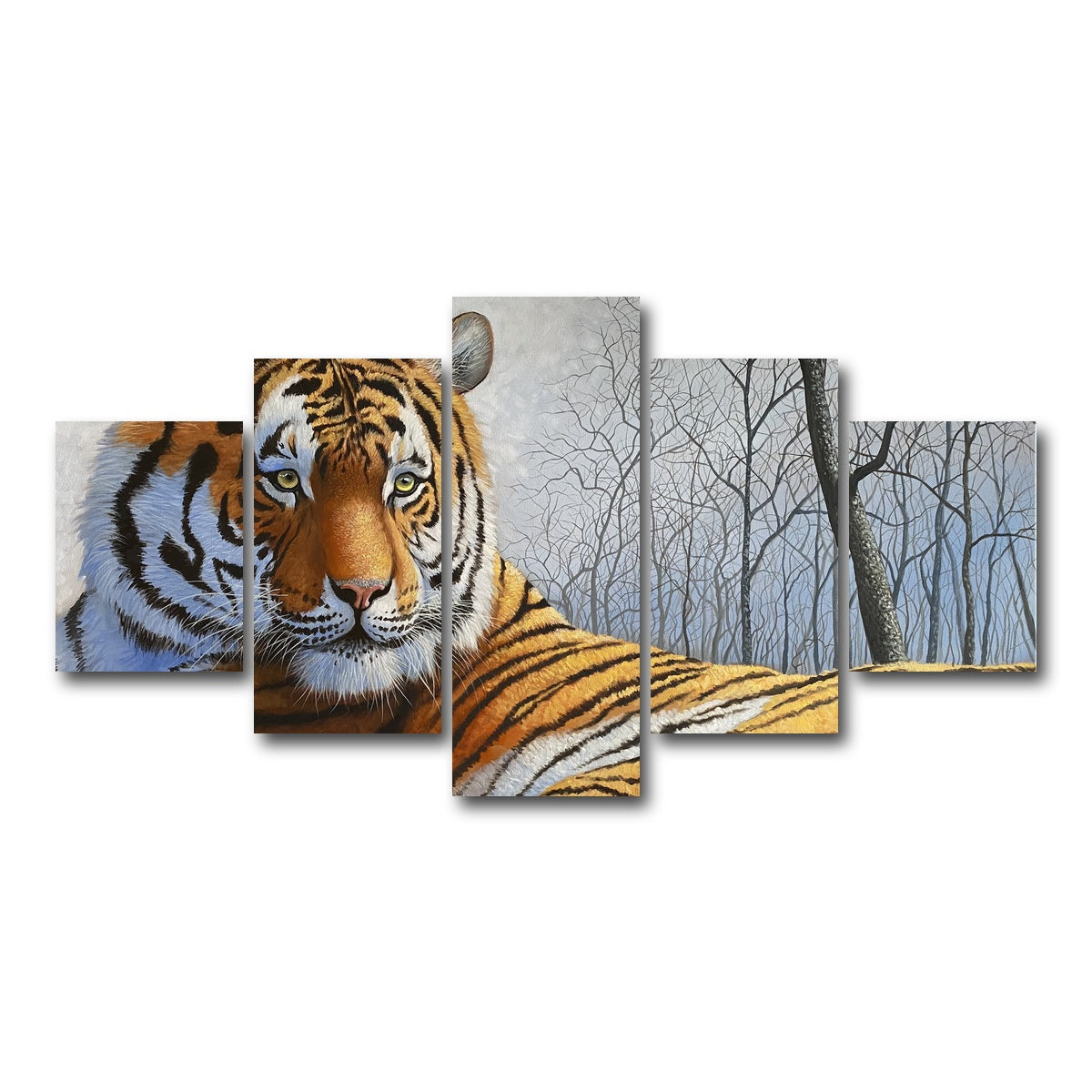 AUTO-MOCKUP WHITE | Majestic Tiger | 5 Piece | Gallery Wrap Canvas | group=5_short