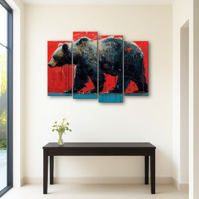 AUTO-MOCKUP ROOM | Majestic grizzly bear painting