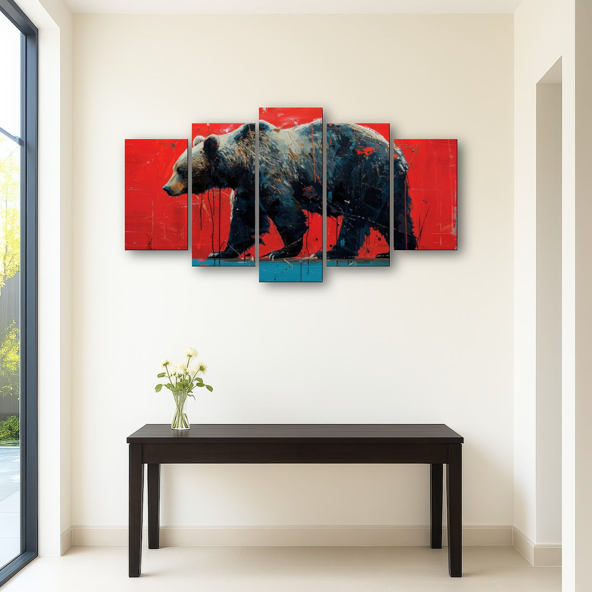AUTO-MOCKUP ROOM | Majestic grizzly bear painting