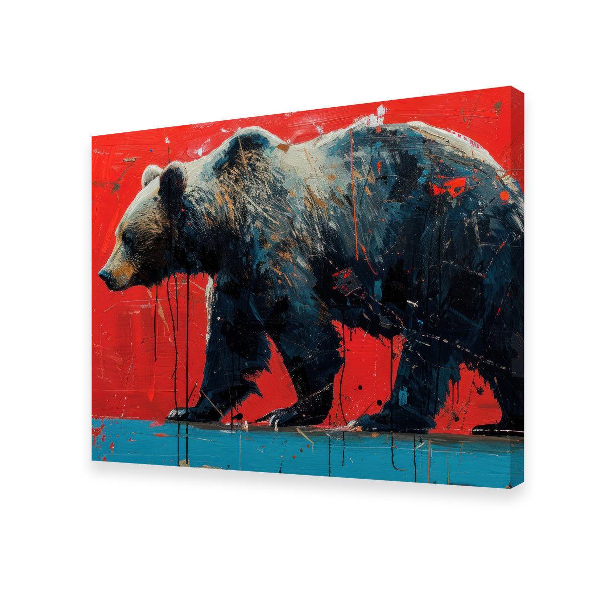 Majestic Grizzly Bear Painting Wall Art