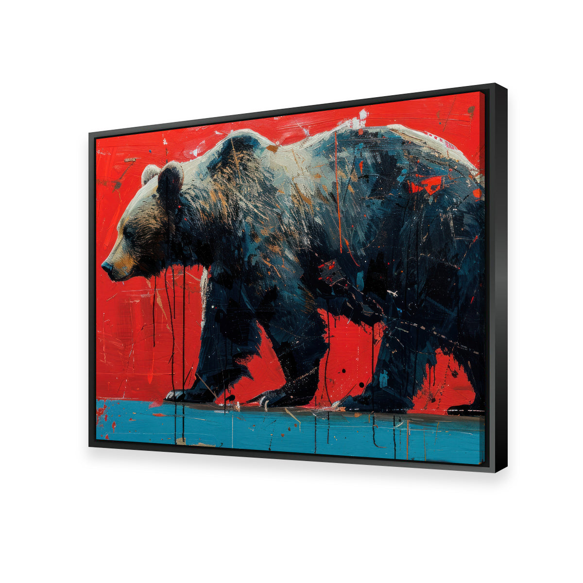 Majestic Grizzly Bear Painting Wall Art