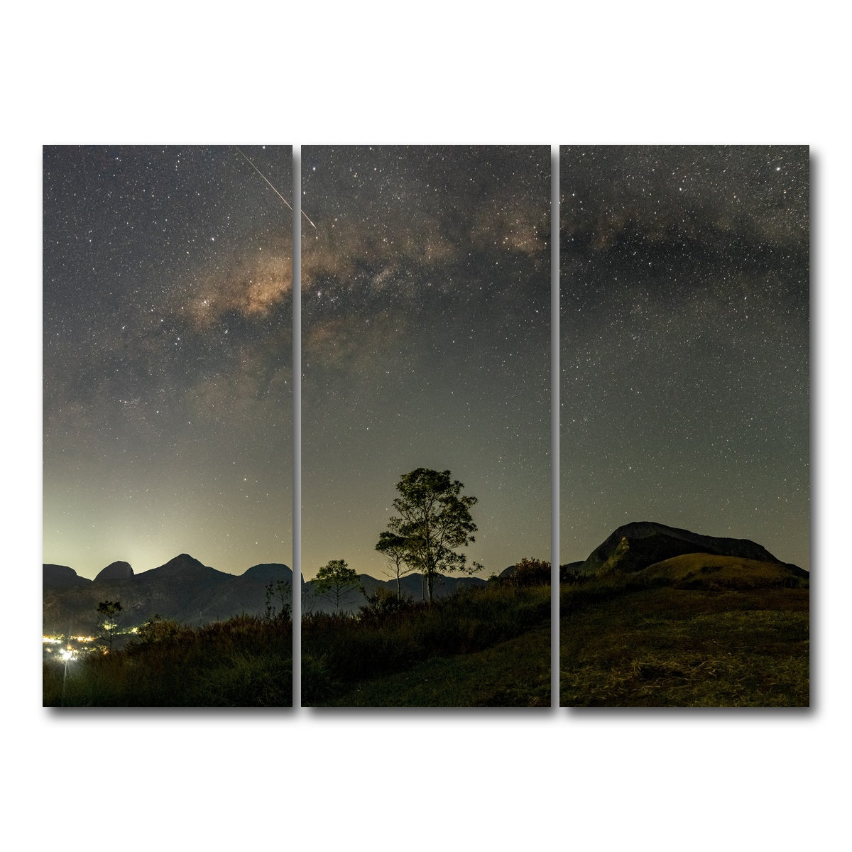 AUTO-MOCKUP WHITE | Make a wish to the Milky Way | 3 Piece | Gallery Wrap Canvas | group=8x18