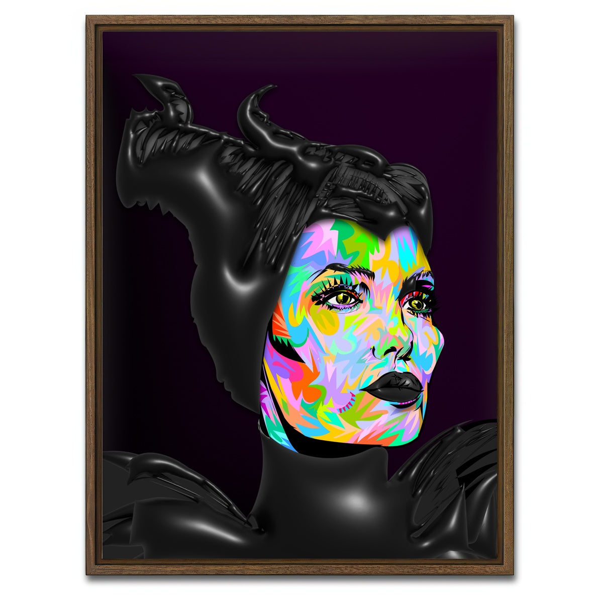 AUTO-MOCKUP WHITE | Maleficent | 1 Piece | Walnut Framed Canvas | group=3x4