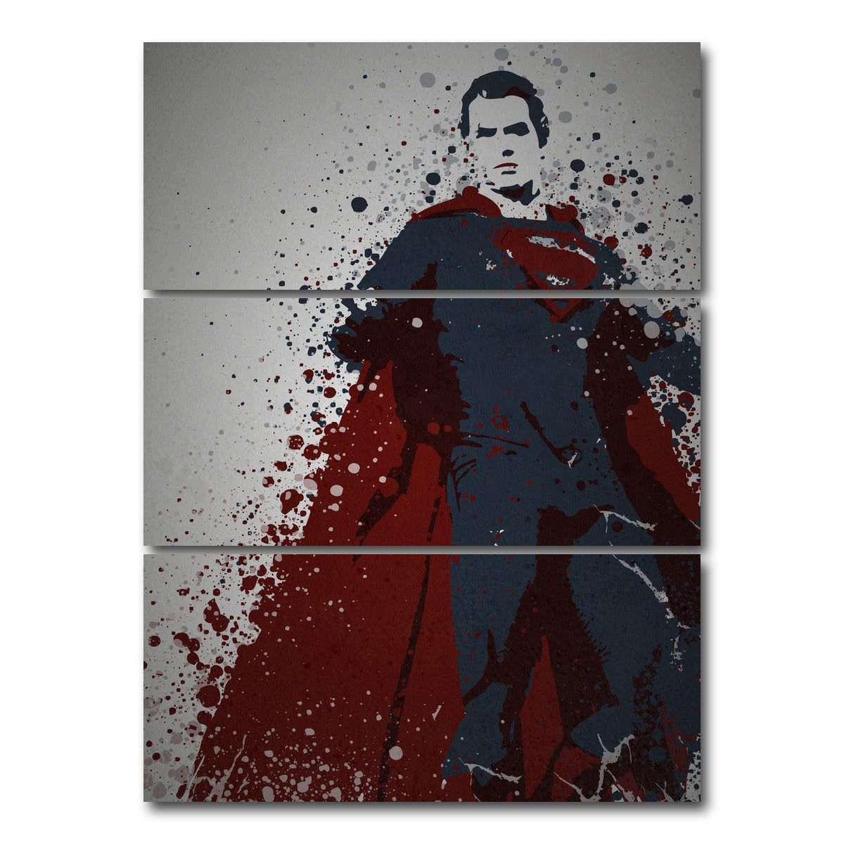 AUTO-MOCKUP WHITE | Man Of Steel | 3 Piece | Gallery Wrap Canvas | group=8x18_stacked