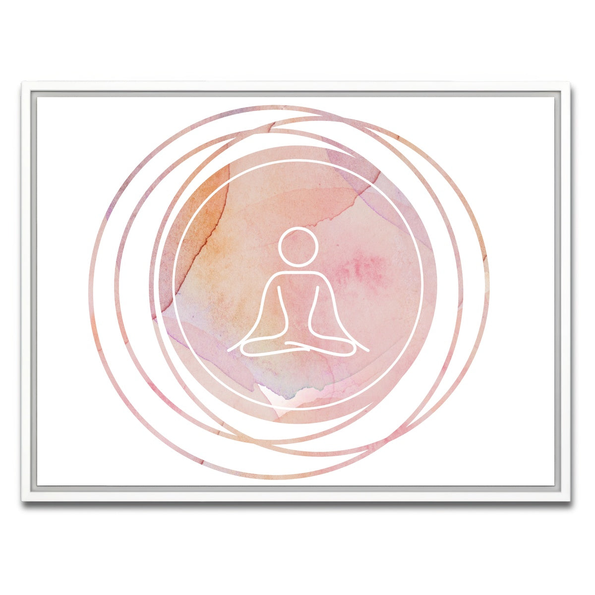 AUTO-MOCKUP WHITE | Mandala meditation | 1 Piece | White Framed Canvas | group=4x3
