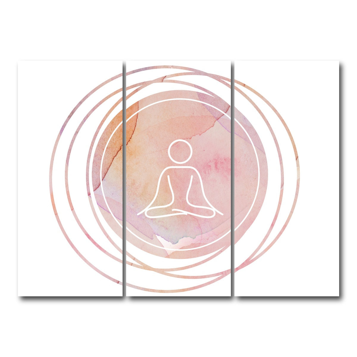 AUTO-MOCKUP WHITE | Mandala meditation | 3 Piece | Gallery Wrap Canvas | group=8x18