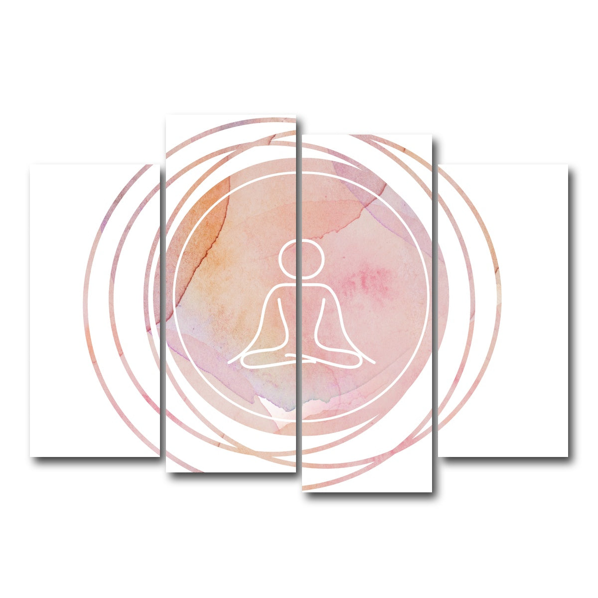 AUTO-MOCKUP WHITE | Mandala meditation | 4 Piece | Gallery Wrap Canvas | group=4_normal
