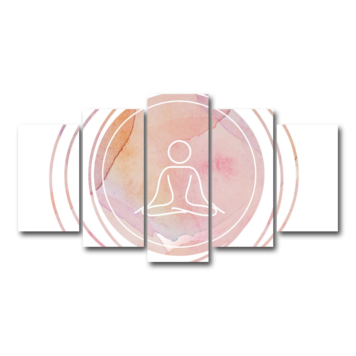 AUTO-MOCKUP WHITE | Mandala meditation | 5 Piece | Gallery Wrap Canvas | group=5_normal
