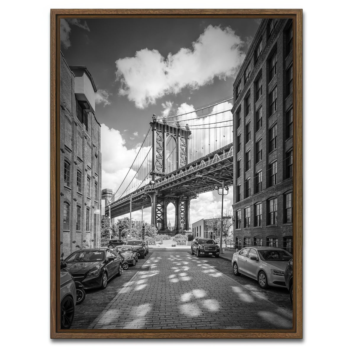 AUTO-MOCKUP WHITE | Manhattan Bridge | 1 Piece | Walnut Framed Canvas | group=3x4