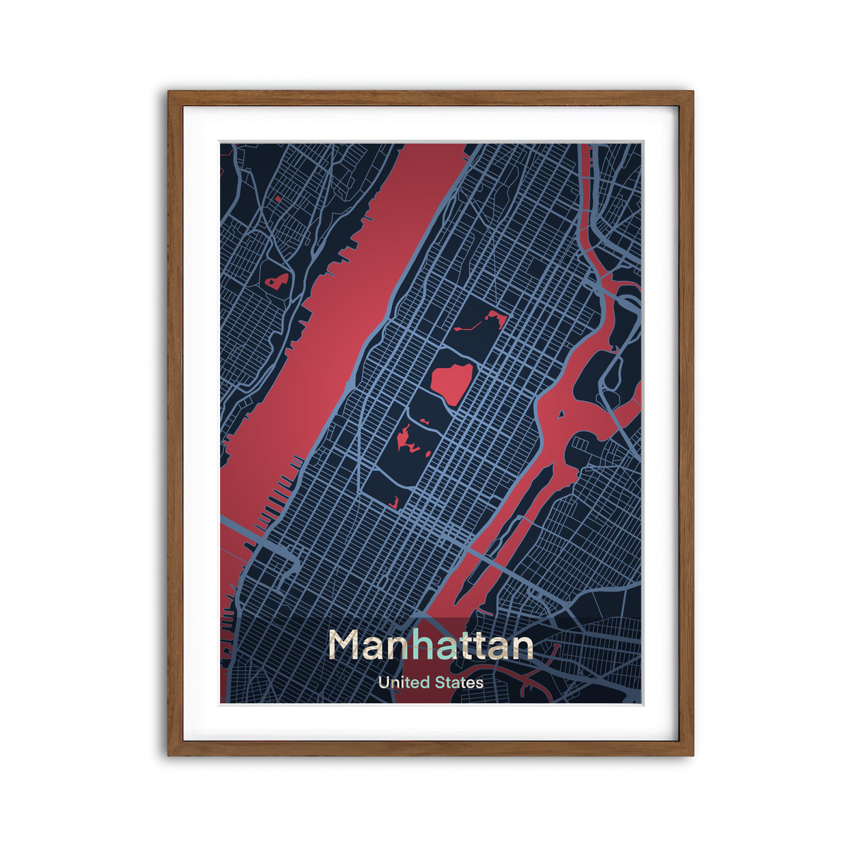 Framed Print 3x4 Walnut