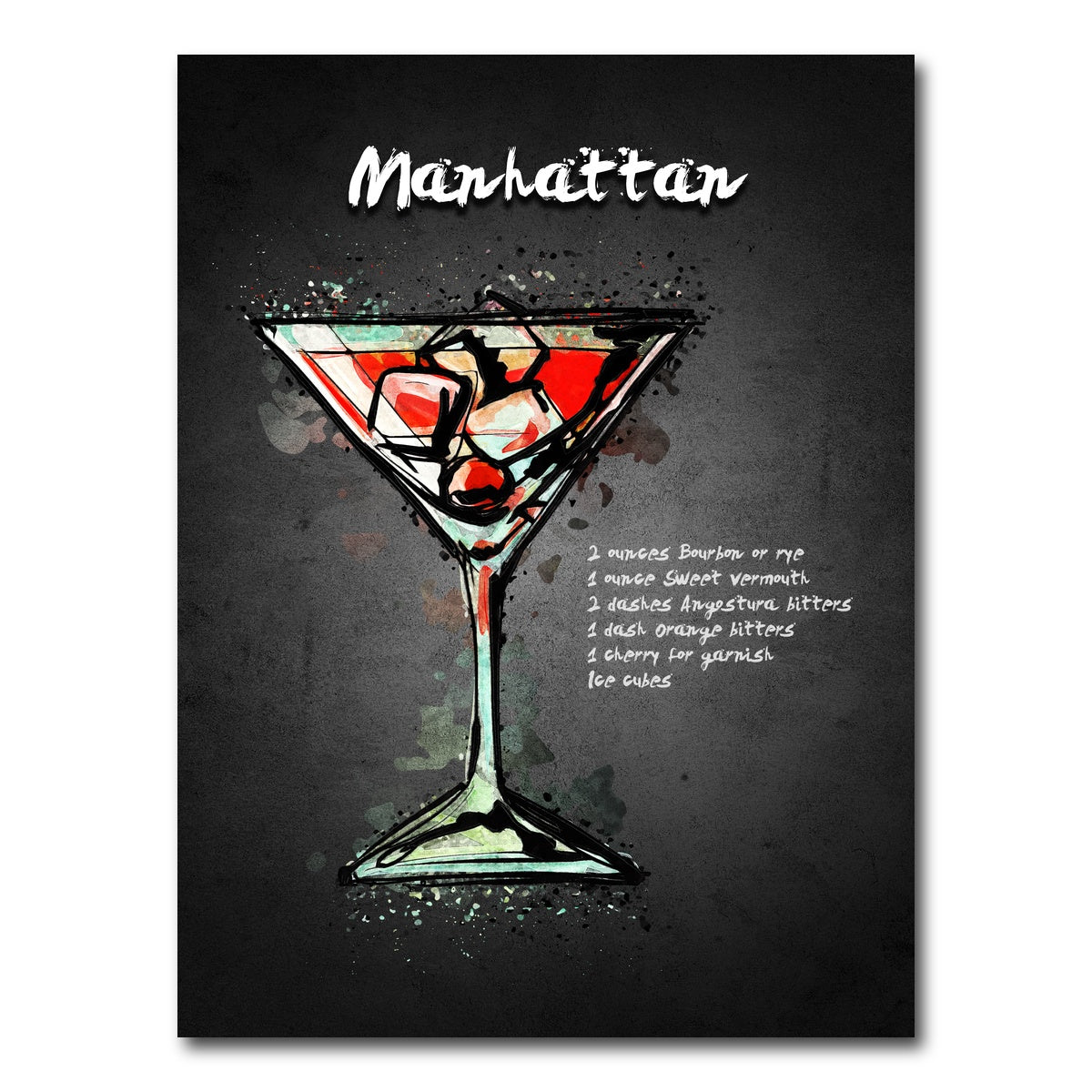 AUTO-MOCKUP WHITE | Manhattan Recipe | 1 Piece | Gallery Wrap Canvas | group=3x4