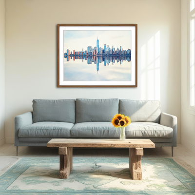 AUTO-MOCKUP ROOM | Manhattan Reflection Wall Art