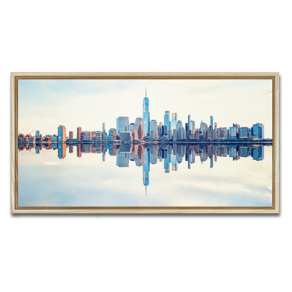AUTO-MOCKUP WHITE | Manhattan Reflection | 1 Piece | Natural Framed Canvas | group=2x1