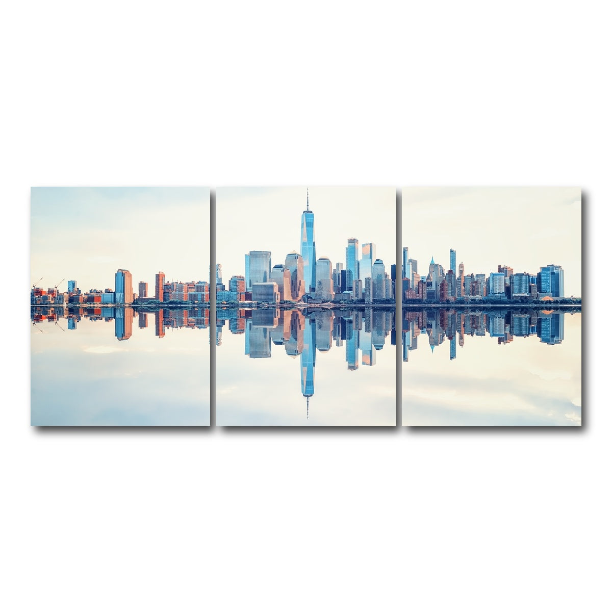 AUTO-MOCKUP WHITE | Manhattan Reflection | 3 Piece | Gallery Wrap Canvas | group=18x24