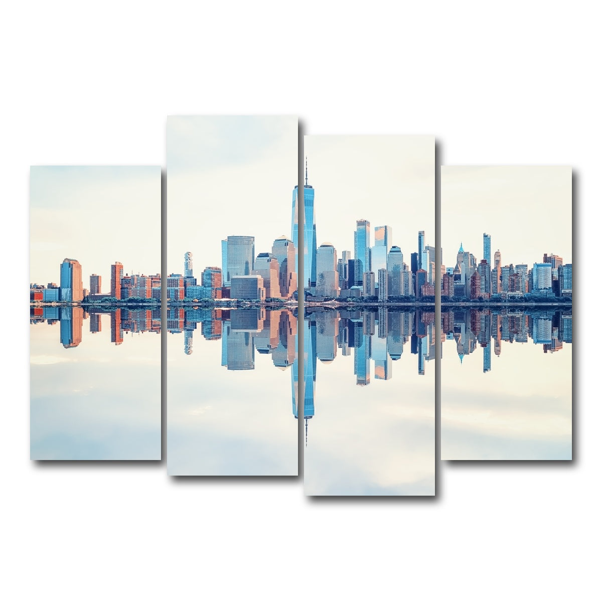 AUTO-MOCKUP WHITE | Manhattan Reflection | 4 Piece | Gallery Wrap Canvas | group=4_normal