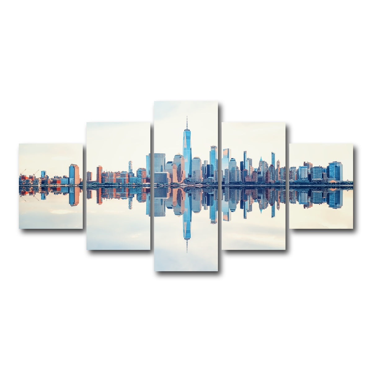 AUTO-MOCKUP WHITE | Manhattan Reflection | 5 Piece | Gallery Wrap Canvas | group=5_short