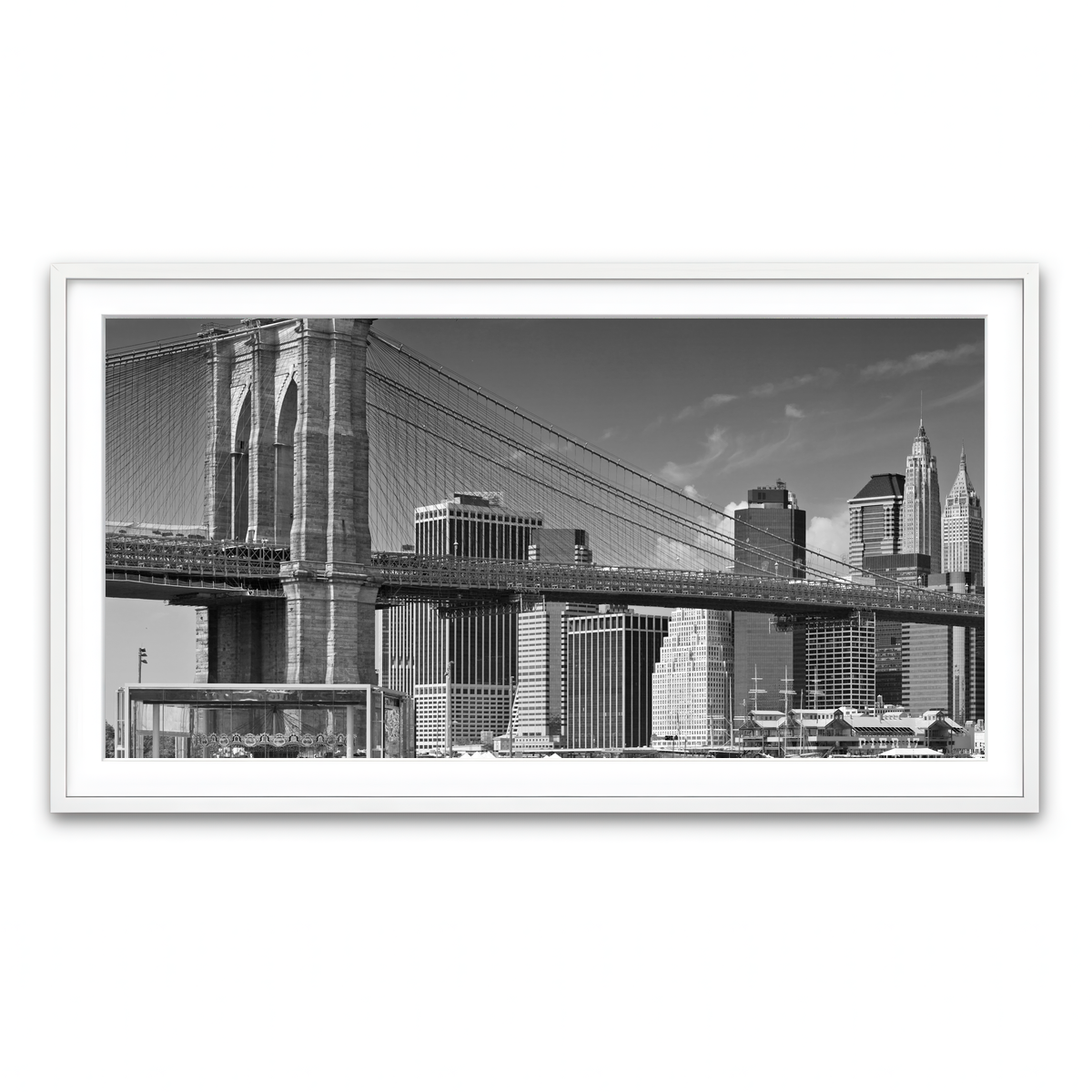 Framed Print 2x1 White