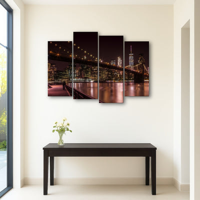 AUTO-MOCKUP ROOM | Manhattan Skyline & Brooklyn Bridge Sunset