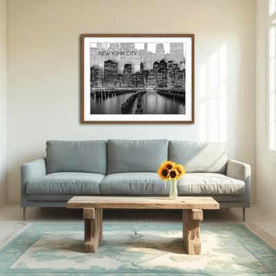 AUTO-MOCKUP ROOM | Manhattan Skyline Graphic Art Wall Art