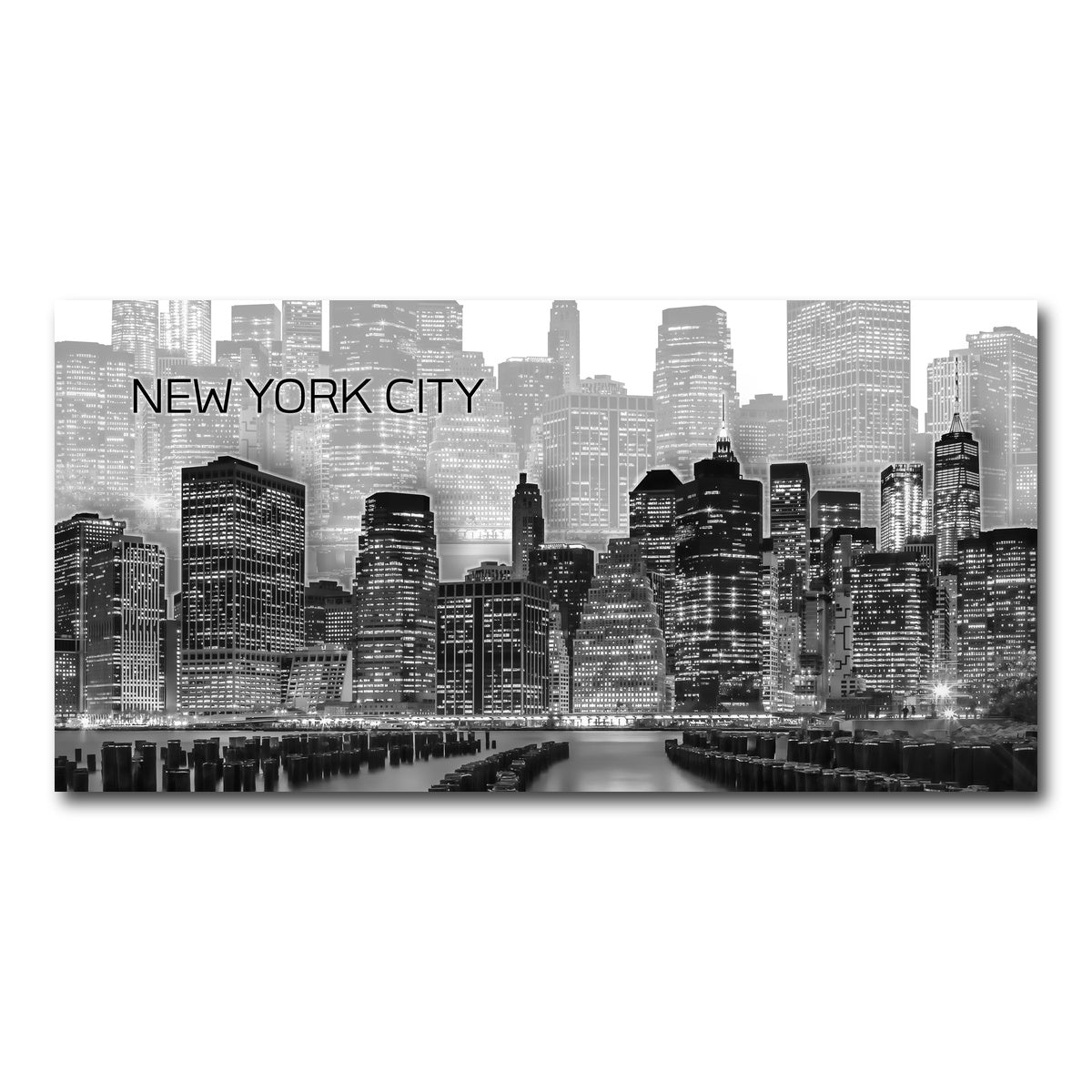 AUTO-MOCKUP WHITE | Manhattan Skyline Graphic Art | 1 Piece | Gallery Wrap Canvas | group=2x1