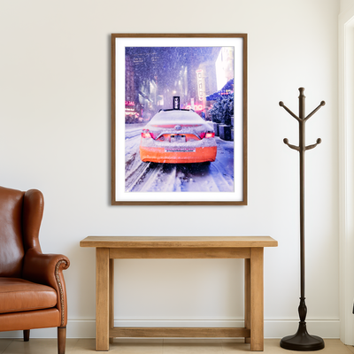 AUTO-MOCKUP ROOM | Manhattan Snow Storm Wall Art