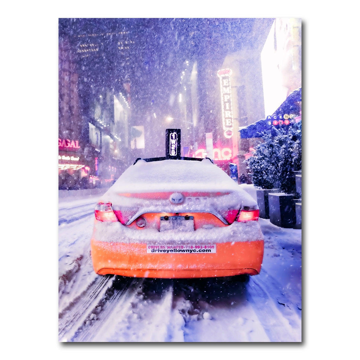 AUTO-MOCKUP WHITE | Manhattan Snow Storm | 1 Piece | Gallery Wrap Canvas | group=3x4