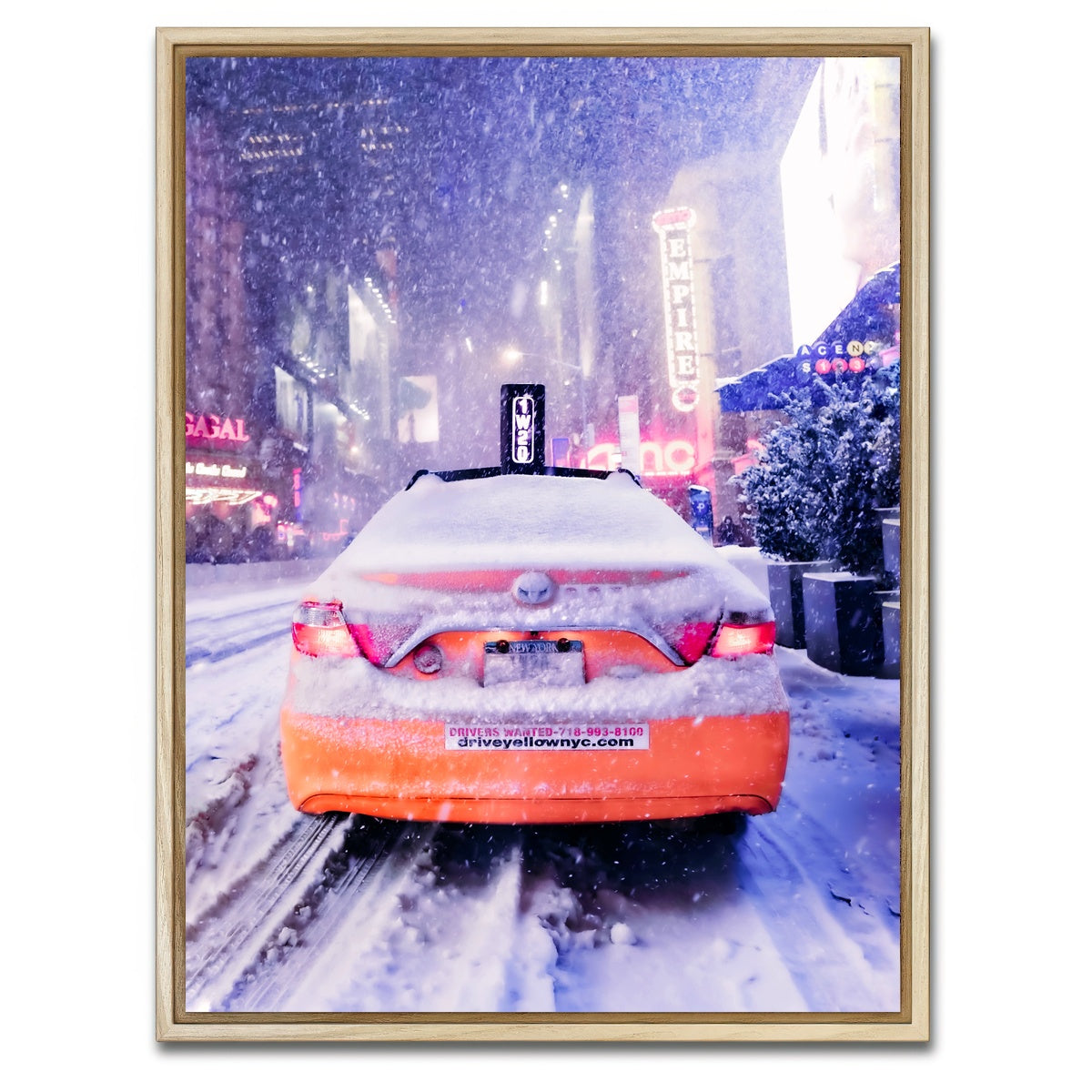 AUTO-MOCKUP WHITE | Manhattan Snow Storm | 1 Piece | Natural Framed Canvas | group=3x4